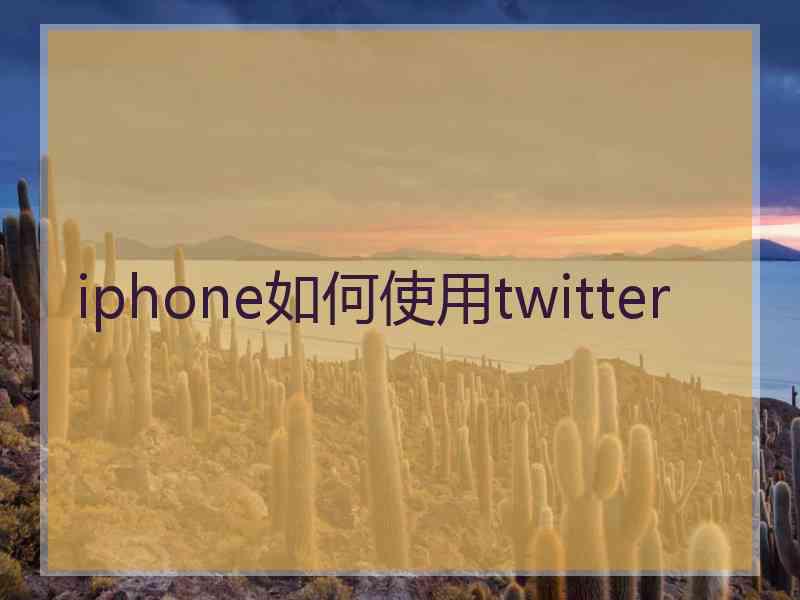 iphone如何使用twitter