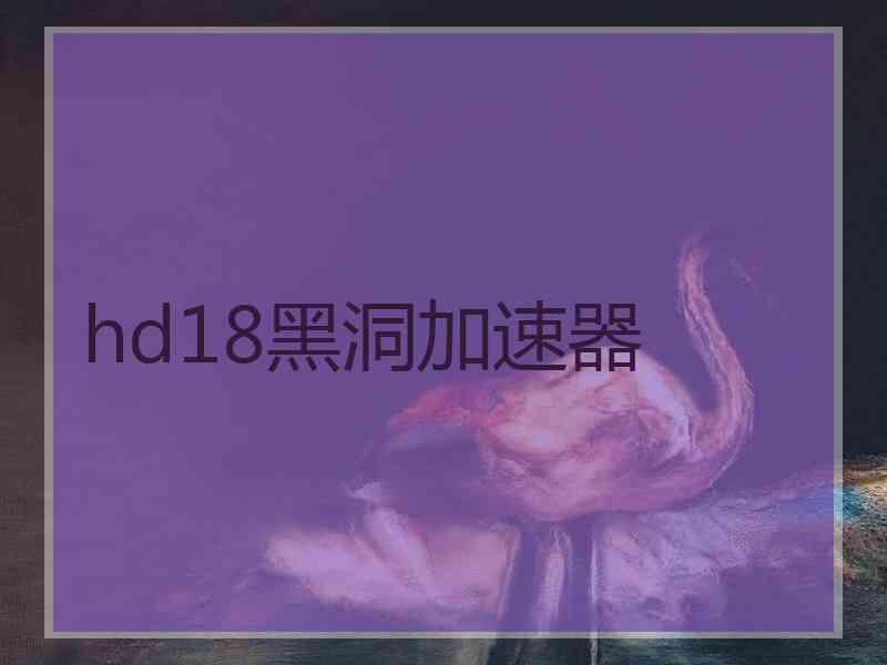 hd18黑洞加速器