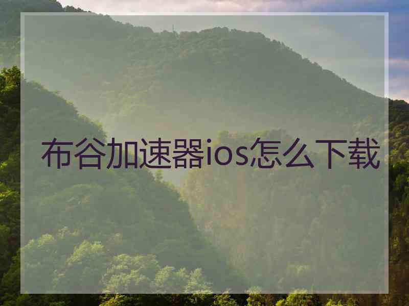 布谷加速器ios怎么下载