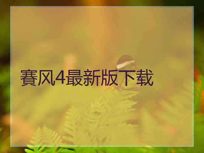 賽风4最新版下载