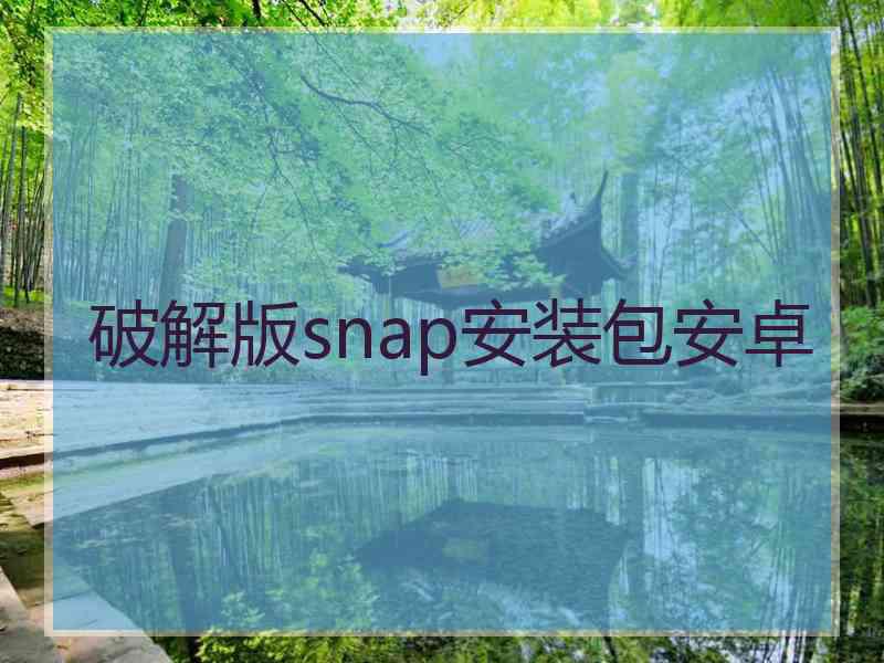 破解版snap安装包安卓