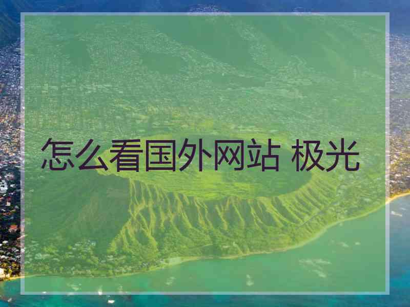 怎么看国外网站 极光