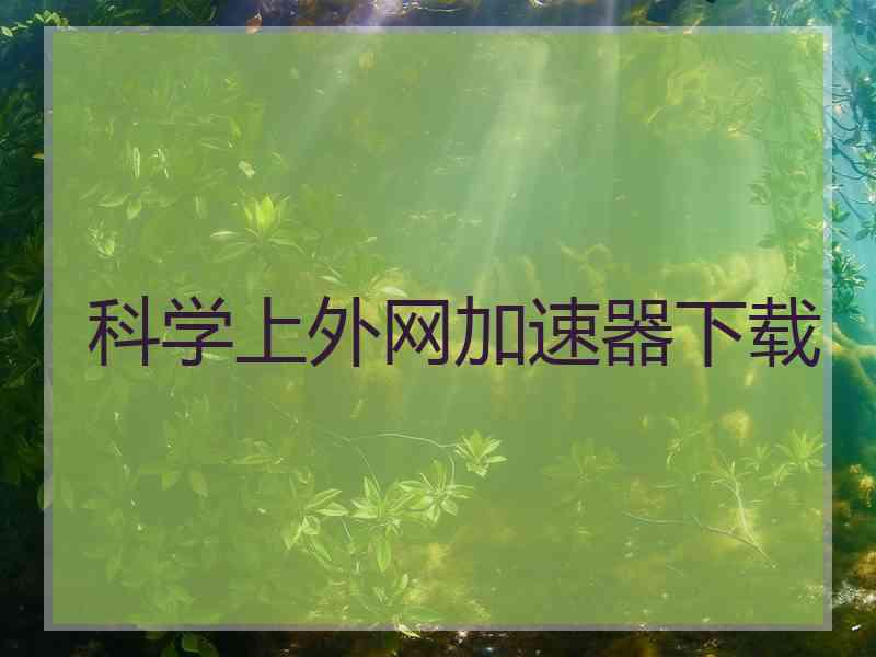 科学上外网加速器下载