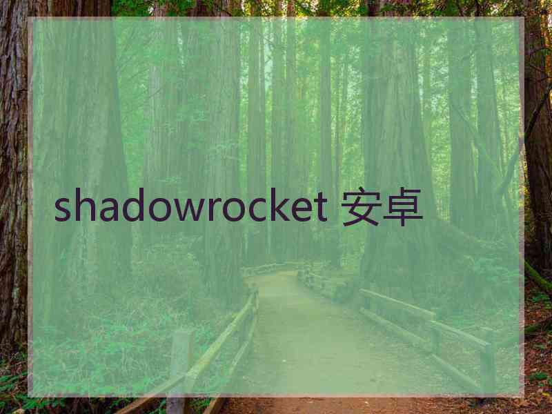 shadowrocket 安卓