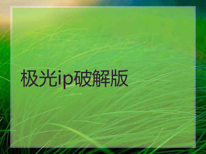 极光ip破解版