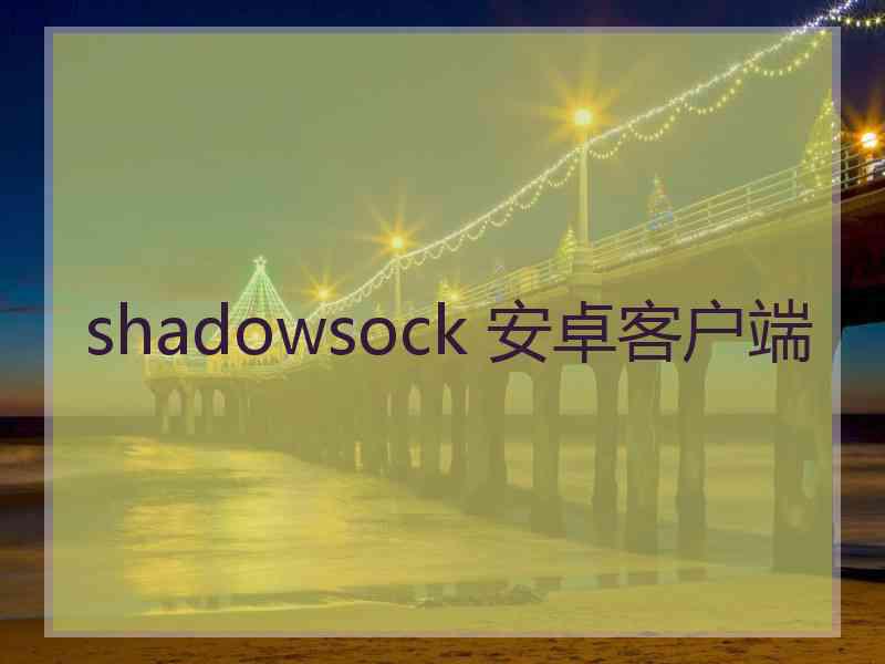 shadowsock 安卓客户端