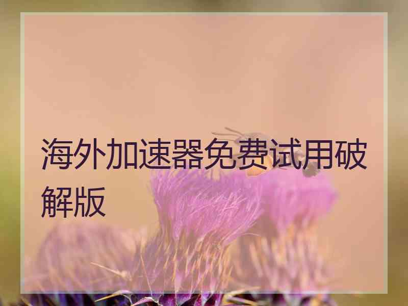 海外加速器免费试用破解版