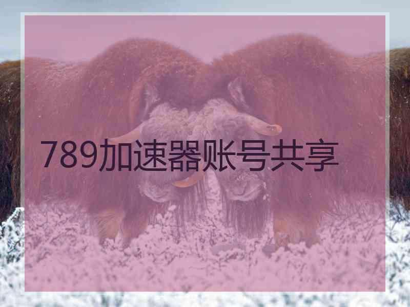 789加速器账号共享