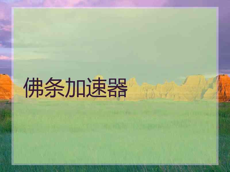 佛条加速器