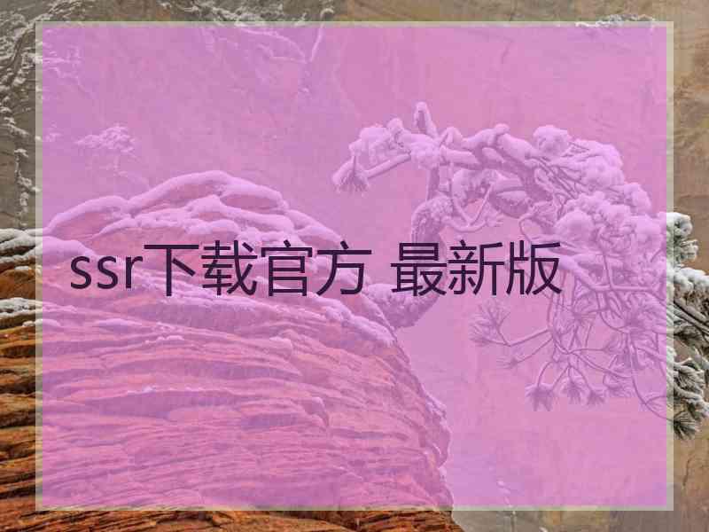 ssr下载官方 最新版