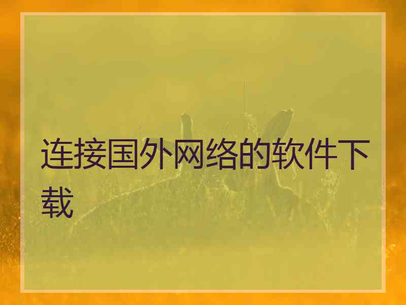 连接国外网络的软件下载