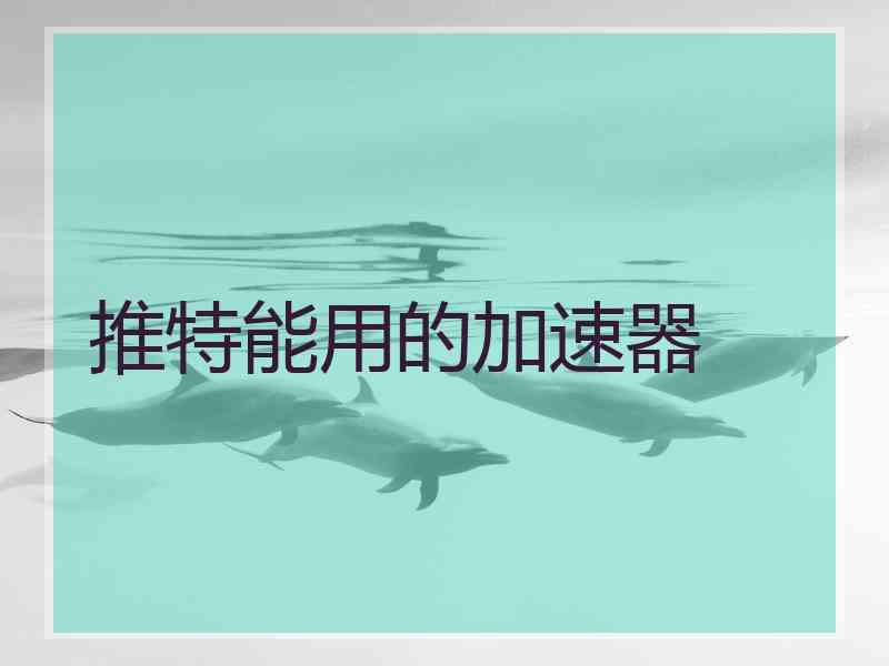 推特能用的加速器