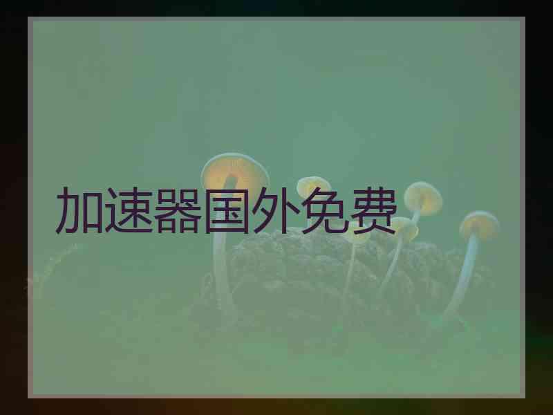 加速器国外免费