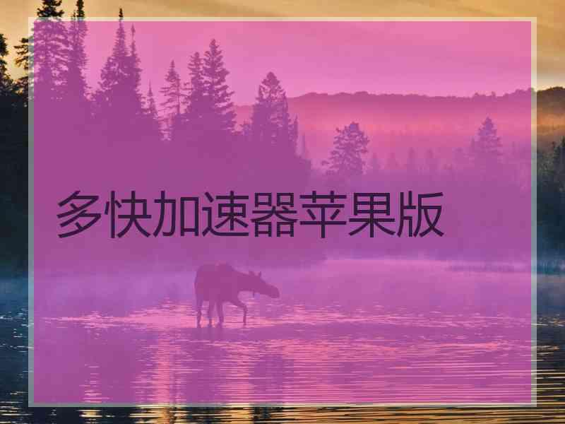 多快加速器苹果版
