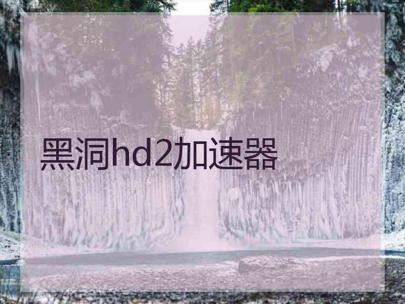 黑洞hd2加速器
