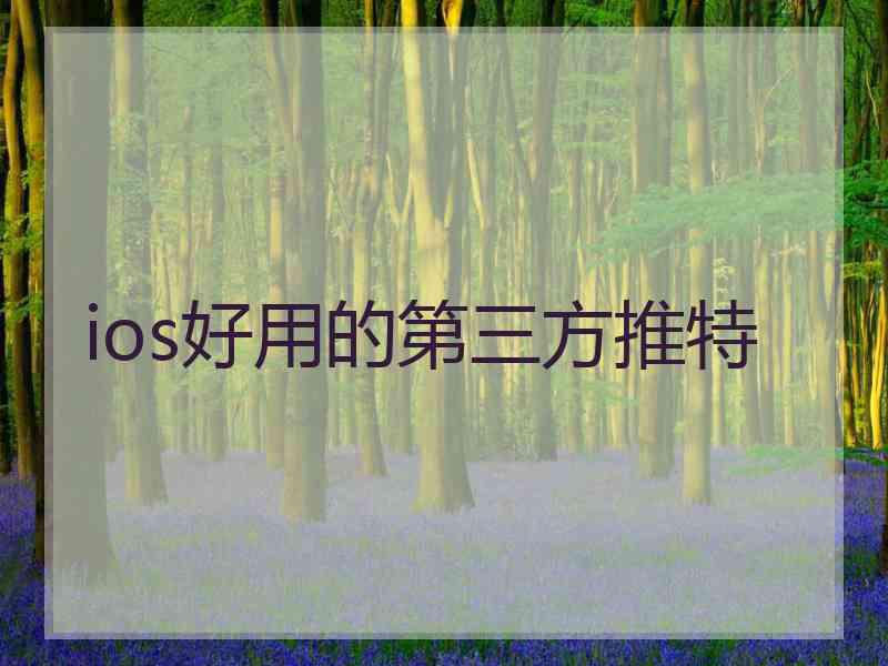 ios好用的第三方推特