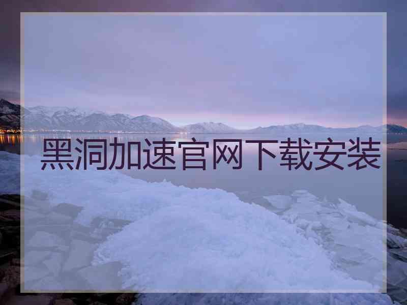 黑洞加速官网下载安装