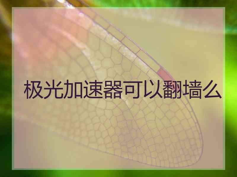 极光加速器可以翻墙么