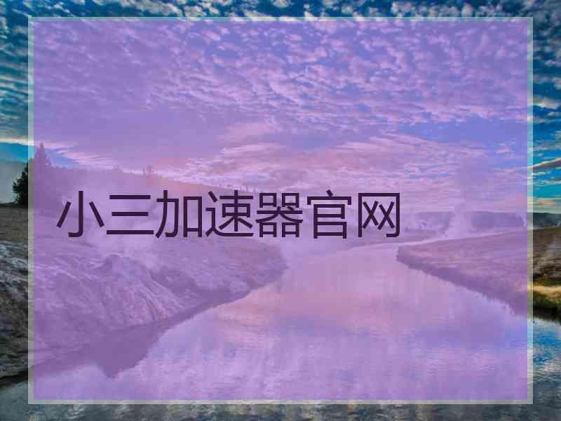小三加速器官网