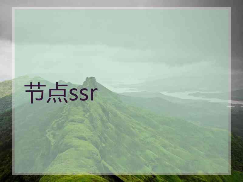 节点ssr
