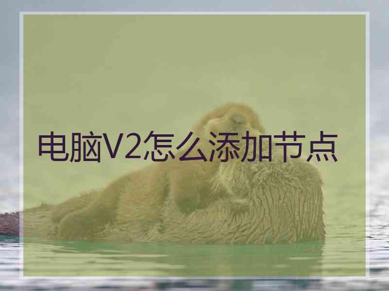 电脑V2怎么添加节点