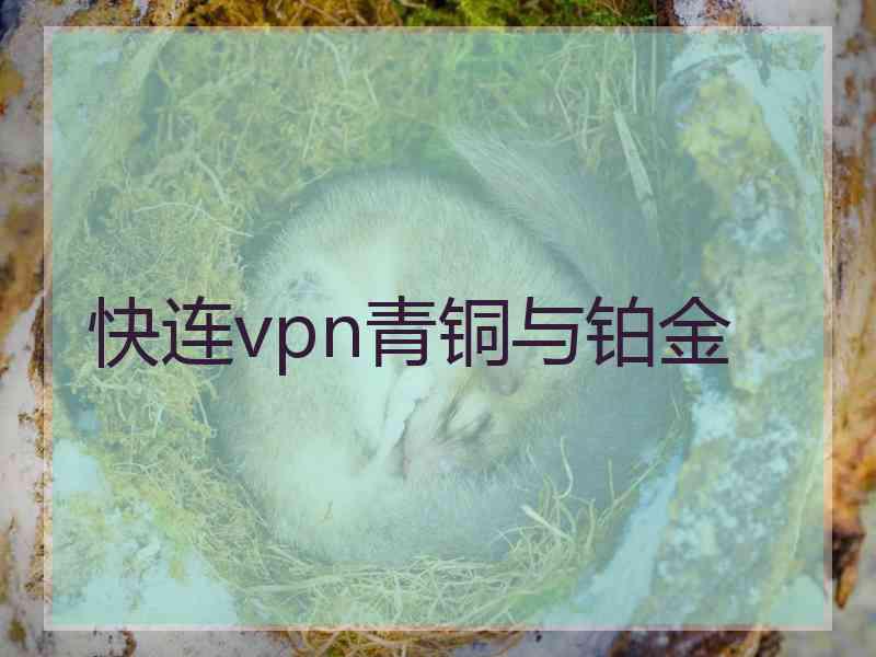 快连vpn青铜与铂金