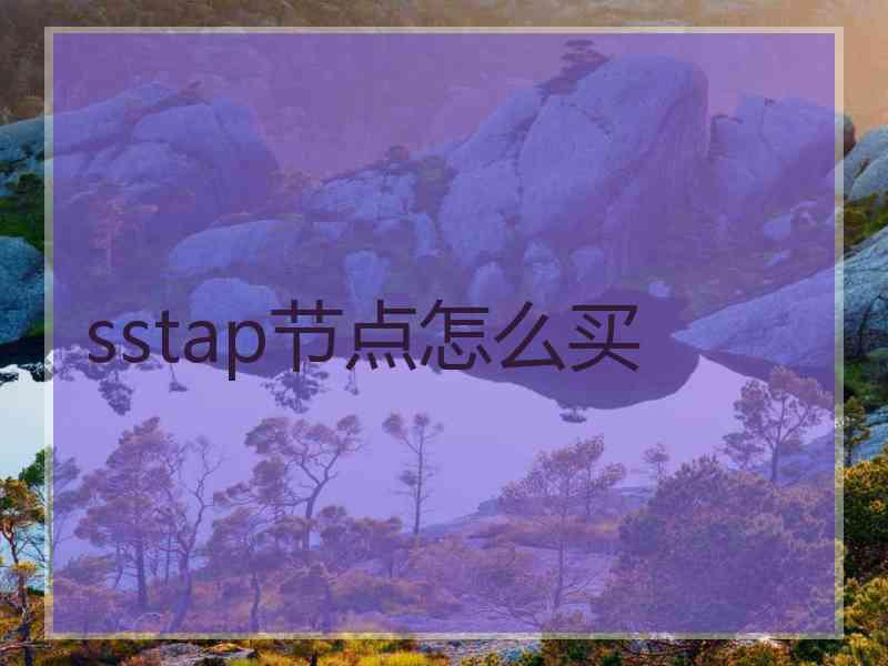 sstap节点怎么买