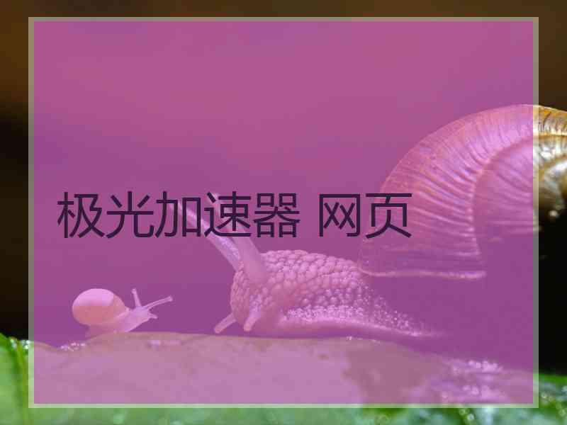 极光加速器 网页