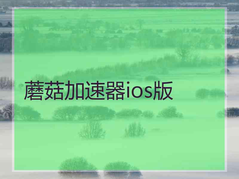 蘑菇加速器ios版