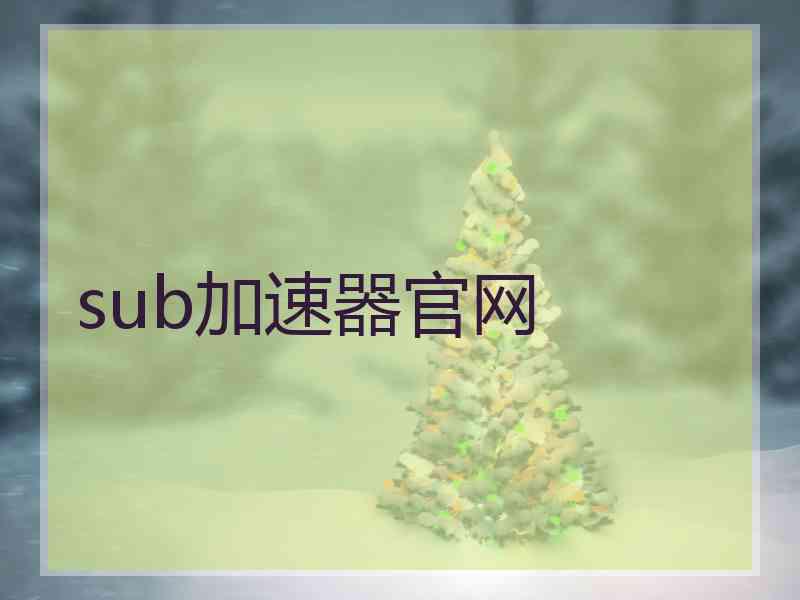 sub加速器官网