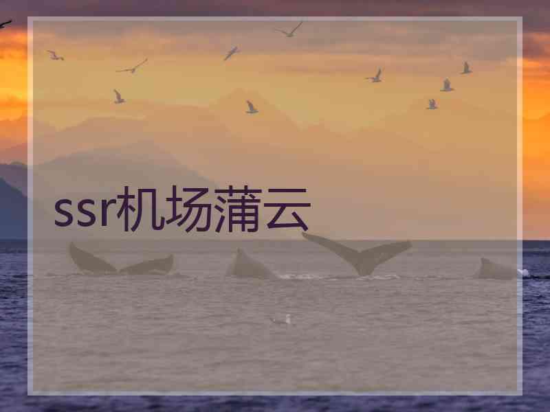 ssr机场蒲云