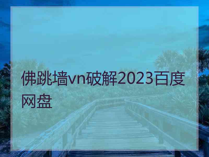 佛跳墙vn破解2023百度网盘