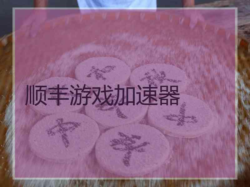 顺丰游戏加速器
