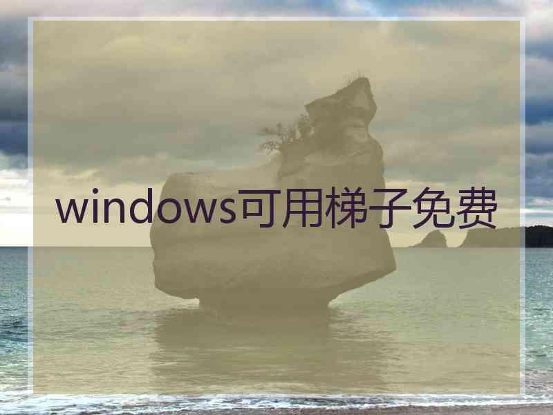 windows可用梯子免费