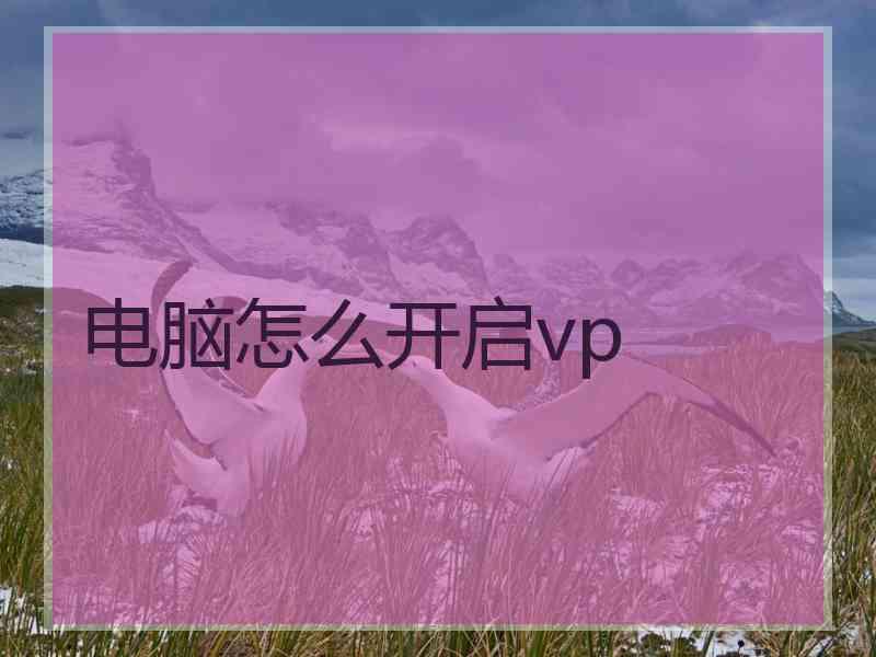 电脑怎么开启vp