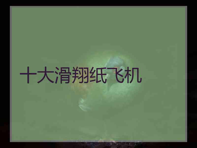 十大滑翔纸飞机
