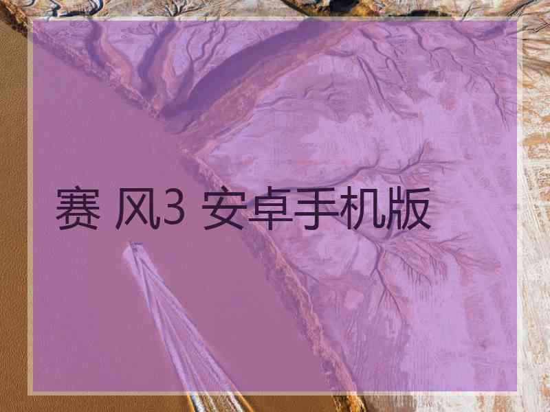 赛 风3 安卓手机版